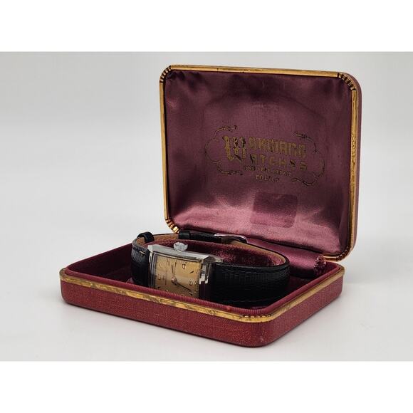 Wakmann Tank Case Mens Manual Wind Military Watch With Box 1940s/50s - Runs - Picture 1 of 16